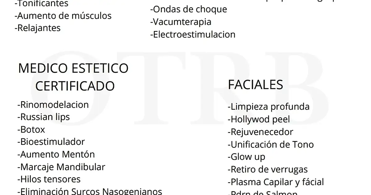 Clínica de belleza |Spa| OTRB CENTER
